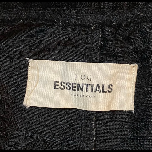 Fear of God Essentials Mesh Drawstring Shorts; Black, Size XS (Fit Like S/M) - Picture 8 of 11